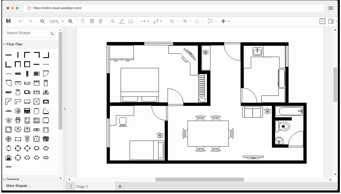 План здания в visio