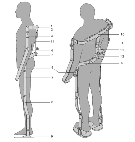 Устройство экзоскелета чертежи