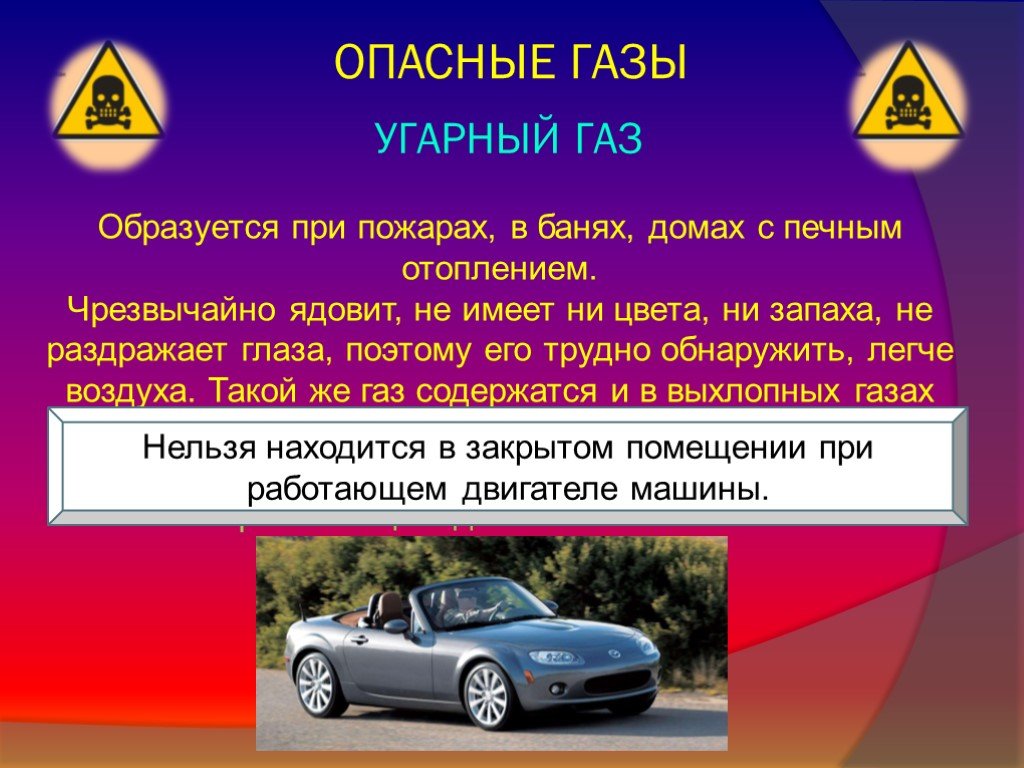 Важные газы. УГАРНЫЙ ГАЗ класс опасности. Презентация 