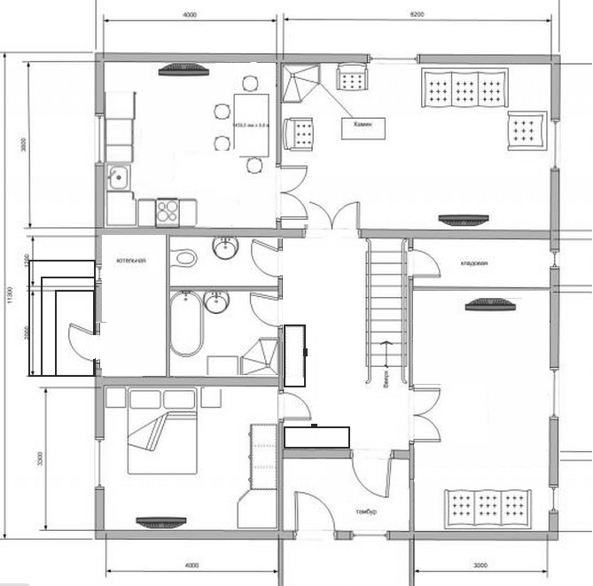 Visio план комнаты