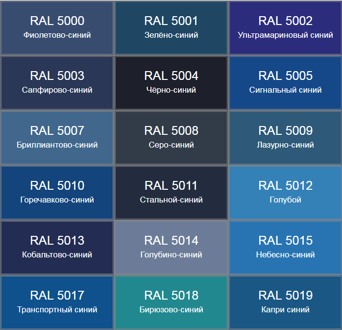 H1 color blue. Таблица RAL 5002 ультрамарин. RAL синий цвет. Сине-серый цвет название.