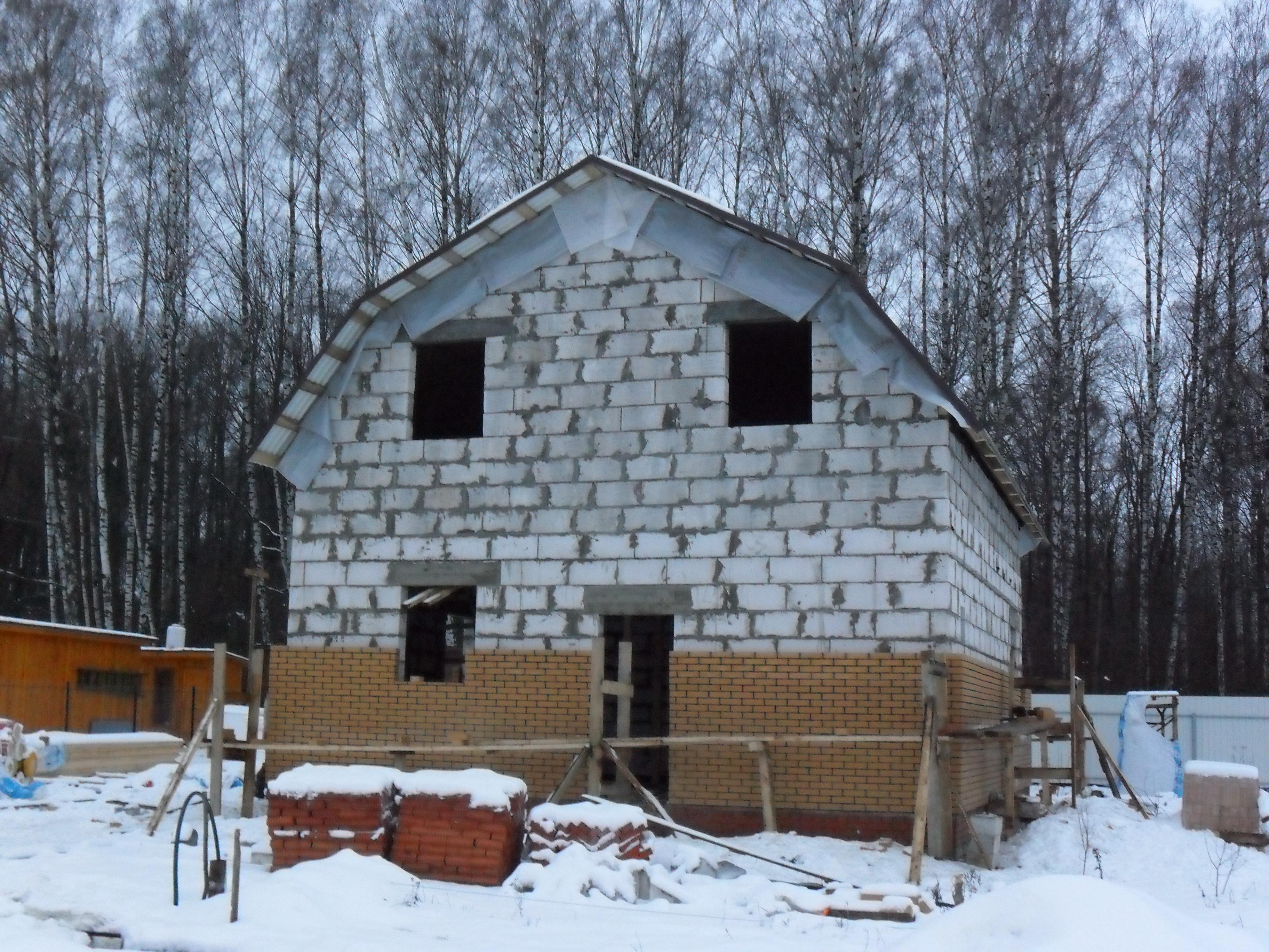 Мансарда из пеноблоков фото