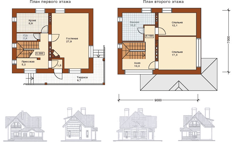 Схема домов 2 этажа. Планировки домов двухэтажных. Проект коттеджа с планом. Проекты простых двухэтажных домов. Коттедж планировка проекты.