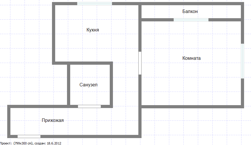 Масштаб комнаты